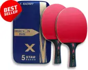 2x Pro Ping Pong Paddles, Advanced Training, Carry Case