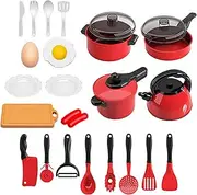 Kids Cooking Sets - Pretend Play Kitchen Toy Set | Cooking Utensils,Real Food Making | Pretend Kitchen Accessories | Kids' Baking Supplies, Kitchen Playset, Toy Appliances, Fun Role-Playing Activity
