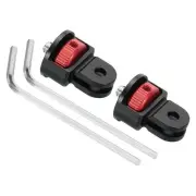 2Pcs Aluminum 1/4" Thread Camera Tripod Mount Conversion Adapter, Black Red
