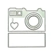 Camera Metal Cutting Dies Stencil DIY Scrapbooking Album Paper Card Template Mold Embossing Decoration Multicolor