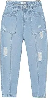 [Mayoral] Slouchy Jeans for Girls - 6570 Light, Light, 10 Years