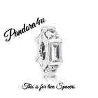 (2) Pandora Clear Crystal Charms SPACERS Ice Sculpture Bead NWT PAN BOX