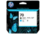 HP 70 Matte Black and Cyan DesignJet Printhead, C9404A