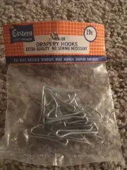 2pk Of Vintage Eastern Gold Banner Drapery Hooks