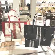 Michael Kors Women Gilly Shoulder Tote Laptop Handbag Bag + Double Zip Wallet MK