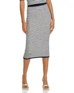 Essentiel Antwerp Wavy Striped Midi Skirt