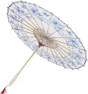 [OATIPHO] Chinese Style Oil Paper Umbrella Canopy Party Umbrella Parasols Photograph Parasol Minis Dome Classic Fan Guests Mist Dance Decor Costume Portable Held Props Calico