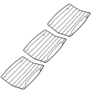 3x Mastercraft 26cm Non-Stick Roasting/Grilling Rack Storage Baking/Cooking BLK