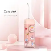 Kid Oral Irrigator Portable Cordless Dental Flosser Teeth Cleaning Oral Care Dental Water Jet Rechargeable Water Flosser?pink?