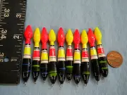 10 NEW WOOD SLIP FLOATS / BOBBERS PANFISH ICE FISHING NO FREEZE UP ON LINE B49
