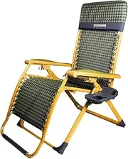 Zero Gravity Chair Oversize, Outdoor Lounge Patio Chair with Utility Tray Adjustable Folding Recliner for Garden, Beach, Yard, Support 550 lbs (Color : Dark Green) FANDIAO