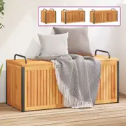 Outdoor Cushion Box Storage Box Tool Chest Solid Wood Acacia and Steel vidaXL