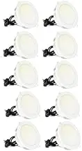 10 Pack HPM Alina LED Downlight 7watt Dimmable Tri-Colour - 90mm Cut Out + Flex&Plug