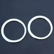 QASULER 2pcs Set Car-Styling Car Air Conditioning Outlet Air Vent Decoration Trim Ring Sticker, for Volkswagen, for VW, for Jetta, MK6 2012-2016 Air Vent Decoration Trim(Glossy Silver)