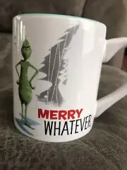 Dr. Seuss The Grinch "MERRY WHATEVER!" Ceramic Hot Cold Beverage Cup Mug