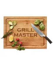 Maple Leaf at Home Grill Master Carv'd Acacia Carving Board & Chef's Knife