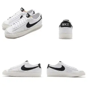 【NIKE 耐吉】休閒鞋 Blazer Low 77 運動 女鞋 基本款 簡約 舒適 復古 球鞋 穿搭 白 黑(DC4769-102)