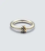 [Spinelli Kilcollin] Spinelli Kilcollin Sirius Max sterling silver and 18tk gold ring with black diamonds K silver