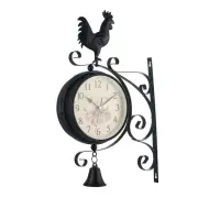 Timeless Design Double Sided Iron Wall Clock Perfect for Any Interior Style