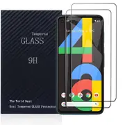 [2 PACK] Google Pixel 4A Screen Protector Full Coverage Tempered Glass Screen Protector Guard (Clear) - Case Friendly