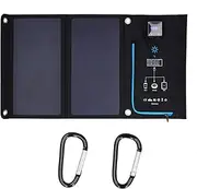 QANYEGN Portable Solar Charger, Solar Charging Bag with USB Ports, Portable Solar Power Bank for Smartphones, Tablets, Power Bank