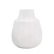 bulk 4 White Glass Belly Vase Tina 22cm