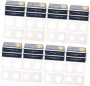 DIYEAH 4sets Transparent Coin Holder Case of Paper Clips for Coin Protection for Collectors 4boxes*4