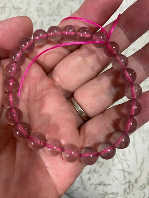 17.5grams NEW HIGH END *RARE* AMAZINGLY GORGEOUS STRAWBERRY QUARTZ BRACELET!!