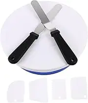 UTHCLO Essential Cake Decorating Kit Turntable Stand Spatula Non-Slip Base for Baking