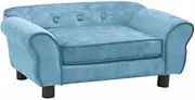 Dog Sofa Turquoise 72x45x30 cm Plush Pet Bed Comfortable Furniture for Dogs
