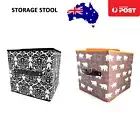 Storage Ottoman Blanket Box Foot Stool Rest Toy Bed Bench With Open Lid Cover