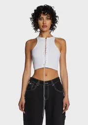 Street Aura Crop Top - White