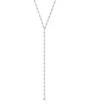 Gigi Clozeau 18K Yellow Gold Mini Gigi Diamond Resin Bead Y Necklace, 19.3-19.7