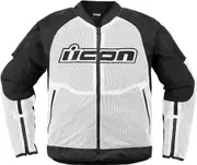 Icon Overlord3 Mesh, textile jacket , color: White/Black , size: M
