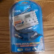NOS Coby CX-53 Digital Display AM/FM Radio Alarm Clock Speaker Earphones