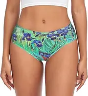 [RPLIFE] Irises in Starry Night Briefs, Breathable Women Underwear, Underwear Women Comfort, Womens Underware Size Small, Irises in Starry Night, Small
