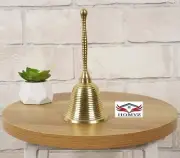 Brass Handle Bell Pooja Hand Bell Call Service Bells
