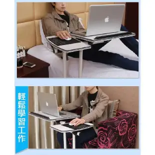 【VENCEDOR】床邊可升降360度旋轉雙桿電腦桌/懶人桌(電腦桌 懶人床邊桌筆電用 折疊方便桌 -4入)