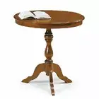 Small Table From Sofa Living Room Round Art Povera Walnut Dark Classic