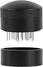 Espressos Coffee Stirrer, 58MM Espressos Stirrer Distribution Tool, Coffee Needle Distribution Tool with Base, Professional Barista Hand Distributor for Cafe Home Use (Black)