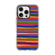 iPhone 16 Pro Clear Case MagSafe Compatible Stripes by Matthew Langille