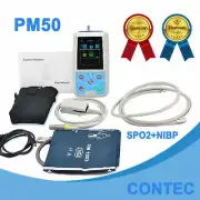 Contec PM50 Pulse Oximeter SPO2 Monitor Pulse Rate Ambulatory NIBP Monitor+SW