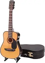 1Pc Mini Guitar Model Decoration Lifelike Acoustic Guitar Prop for Household Decor Unique Birthday Miniature Musical Instrument Ornament