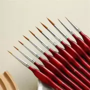 9pc Miniature Paint Brushes Professional Sable Hair Detail for Fine Detailing #B