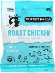 Mimi & Munch Pocket Packs - Roast Chicken Baked Biscuits (5 Mini Packs in a S...