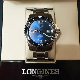 LONGINES 浪琴 深海征服者 陶瓷框 潛水 300米 機械錶 藍 41mm L37814966