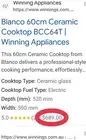 ‍60cm Blanco Ceramic Cooktop BCC640T $689+ Touch Sensor ChildLock Electric