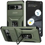 For Google Pixel 7 Pro 5G Case TPU+PC Slide Lens Protection Phone Cover with Kickstand
