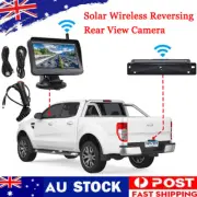 4.3" Monitor Solar Au License Plate Backup Wireless Camera Car Reverse Rear View