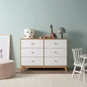 Aspen Six Drawer - White/Natural